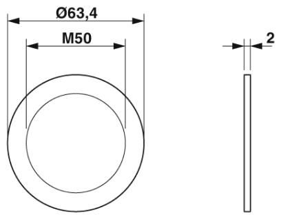 Плоское уплотнение-A-SEW-50-P-W