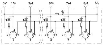 Коробка датчика и исполнительного элемента-SACB-6/3-L-C QO-0,34
