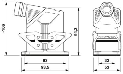 Комплект вставных соединителей-HC-EVO-B10PT-BWD-HL-M25ELC-AL