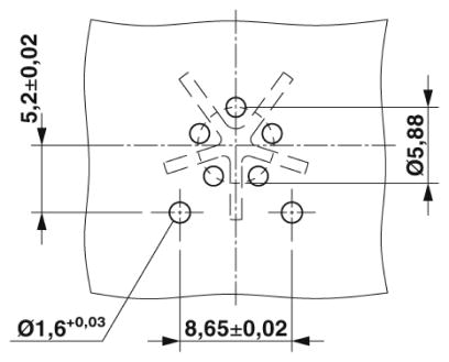 Встраиваемые разъемы-SACC-CI-M12FSK-4PE-L180 THR R