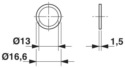 Плоское уплотнение-SACC-M16-SEAL CLM