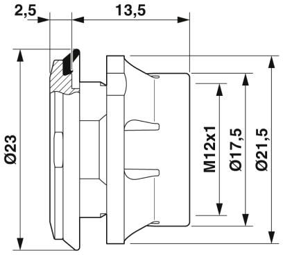 Крепежный резьбовой элемент корпуса-SACC-BP-F-M12/VAR-3,1/3,9-9TIP
