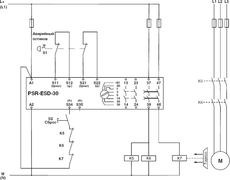 Реле безопасности-PSR-SCP-24DC/ESD/4X1/30
