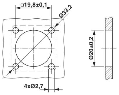 Фланец-SACC-MSQ-P-M12MS-25-2,7 SCO