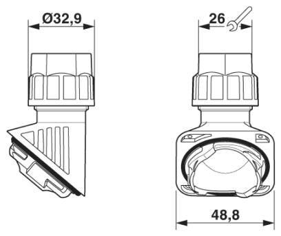 Кабельный ввод-HC-B-G-M25-PLRBK