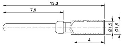 Обжимной контакт-CC1,0-T-1,0-M AU PU100