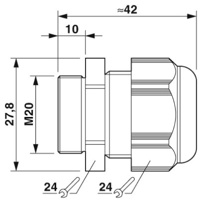 Кабельный ввод-G-INS-M20-S68N-PNES-GY