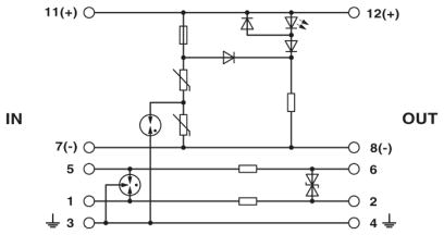 Штекерный модуль для защиты от перенапр-й-PT PE/S+1X2-24-ST