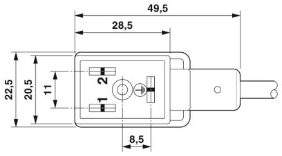 Кабель для датчика / исполнительного элемента-SAC-3P-10,0-PUR/BI-1L-R-ES
