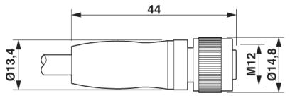 Кабель для датчика / исполнительного элемента-SAC-5P-M12MS/0,3-600/M12FS FB