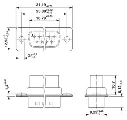 Держатель контактов D-SUB-VS-09-ST-DSUB-CD-B
