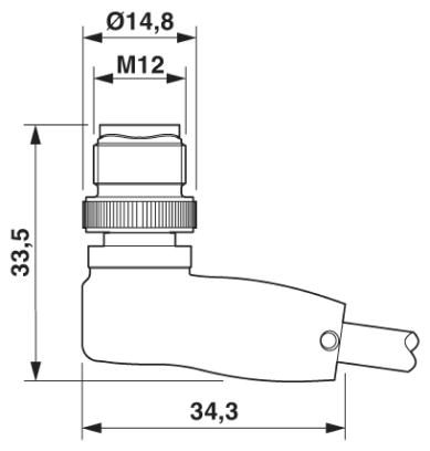 Кабель для датчика / исполнительного элемента-SAC-4P-M12MR/5,0-600 FB