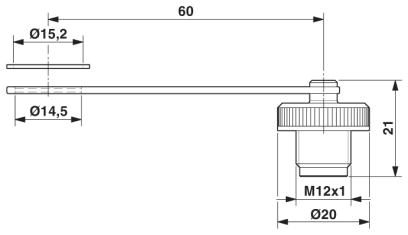 Колпачок-PROT-M12 MS-PA-CHAIN-EYE-DM14
