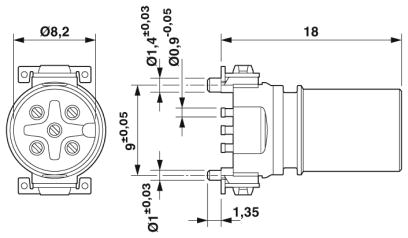 Встраиваемые разъемы-SACC-CI-M12FS-5P SMD T
