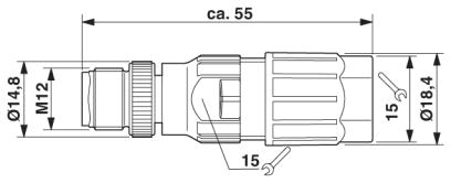 Соединитель для датчика/исполнительного устройства-SACC-MS-4QO-0,75-M SCO