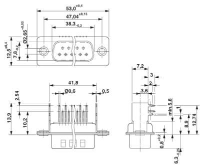 Контактная вставка D-SUB-VS-25-BU-DSUB-LH-B