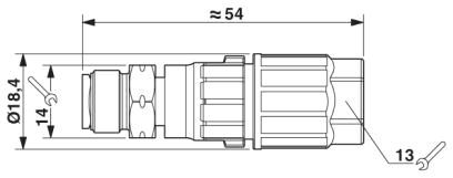Соединитель для датчика/исполнительного устройства-SACC-M12MS-4QO-0,75-VA
