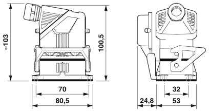 Комплект вставных соединителей-HC-EVO-B06PT-BWSC-HL-M20ELC-AL