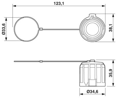 Защитный колпачок-QPD QSK GY 5X2,5 FS