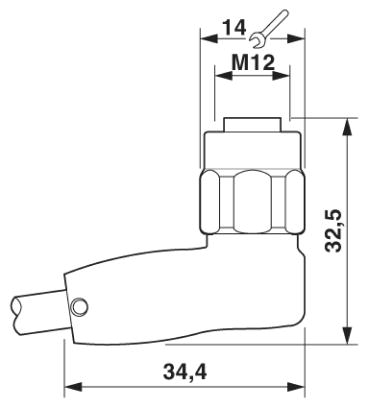 Кабель для датчика / исполнительного элемента-SAC-4P-10,0-600/M12FR-3L HD