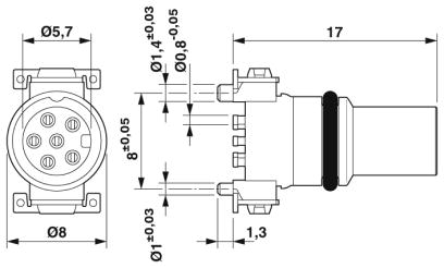Встраиваемые разъемы-SACC-CIP-M8FS-6P SMD R32