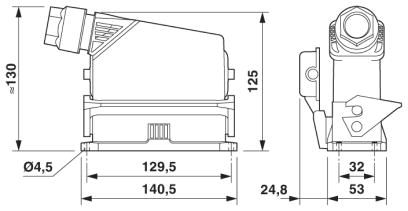 Комплект вставных соединителей-HC-EVO-B24PT-BWSC-HH-M32-PLRBK