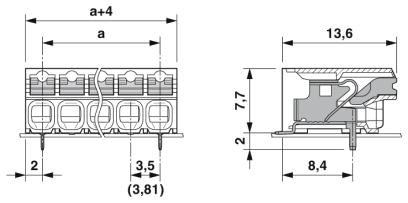Клеммные блоки для печатного монтажа-SPT-SMD 1,5/10-H-3,81 R72