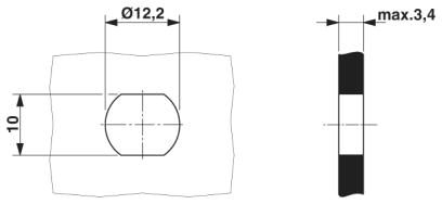 Встраиваемые разъемы-SACC-DSI-M 8FS-4CON-M12/0,5