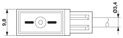 Кабель для датчика / исполнительного элемента-SAC-3P-M 8MS/ 3,0-PUR/KMYZ9