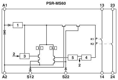 Реле безопасности-PSR-MS60-2NO-24DC-SC