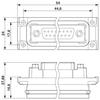 Монтажная рама D-SUB-VS-09-A-GC-ST/ST