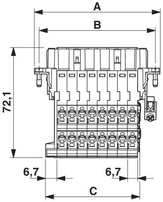 Адаптер клеммного модуля-HC-B 16-A-DT-PEL-F