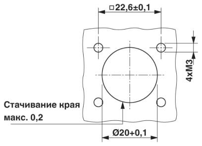 Аппаратн. соединитель, передняя стенка-RF-12P1S8AAC00