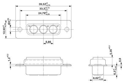 Держатель контактов D-SUB-VS-15-BU-DSUB-3P