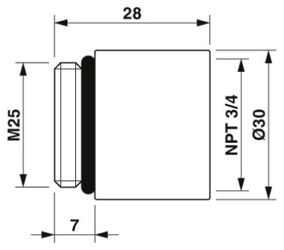 Адаптер-HC-NPT-3/4-M25
