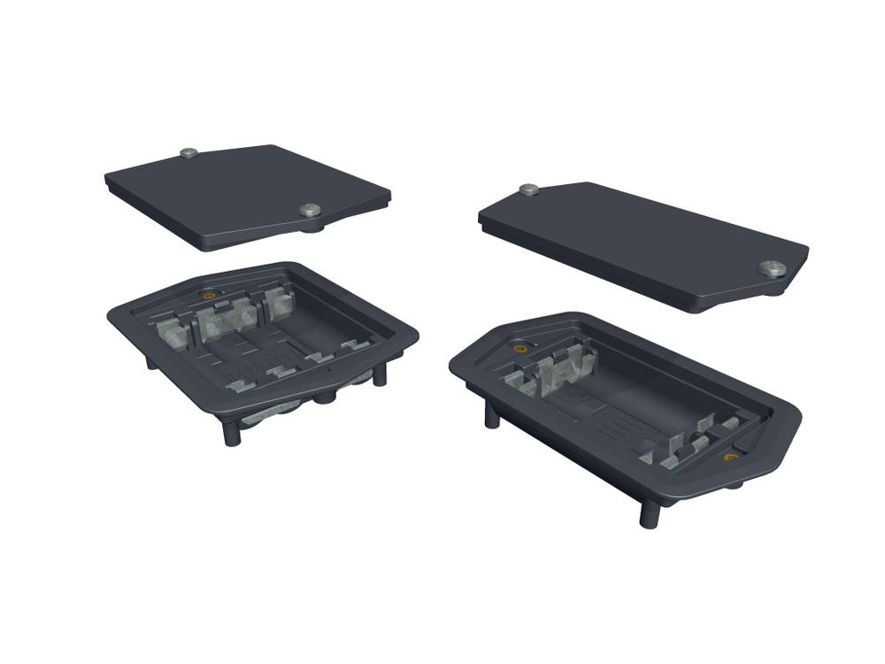 Отсеки для батареек, пластмасса чёрная, IP 65 / IP 40/DIN EN 60529