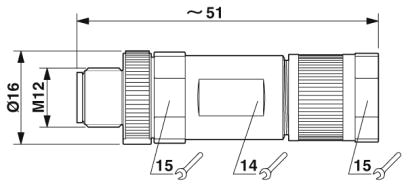 Разъем-SACC-MSD-4PCT-SH PN SCO