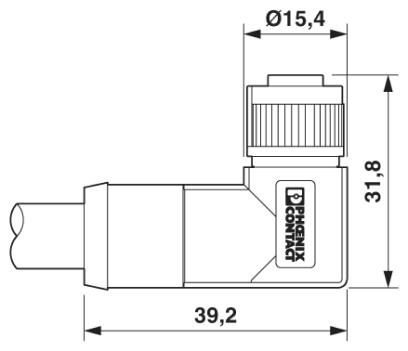 Силовой кабель-SAC-4P-M12MRT/10,0-PUR/M12FRT
