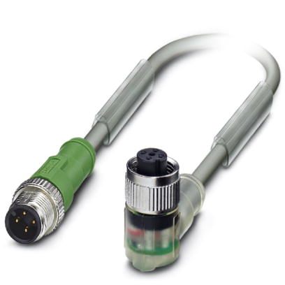 Кабель для датчика / исполнительного элемента-SAC-4P-M12MS-M12FR-3LW/.../...