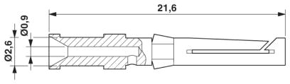 Обжимной контакт-CK1,6-ED-0,37BU AU