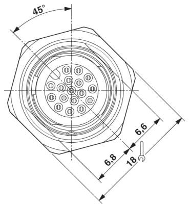 Встраиваемые разъемы-SACC-DSI-FS-17CON-L180 SCO SH