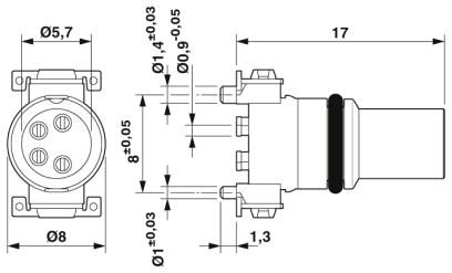 Встраиваемые разъемы-SACC-CIP-M8FS-4P SMD R32