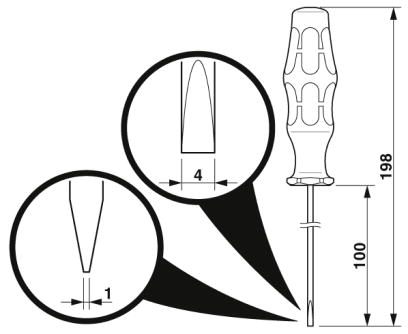 Отвертка-SZS 1,0X4,0 VDE