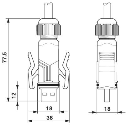 Патч-кабель-VS-04-2X2X26C7/7-67A/SDB/0,5