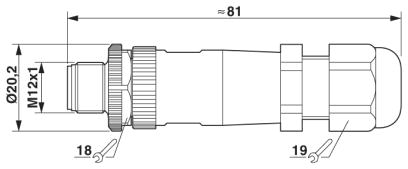 Разъем-SACC-M12MS-5CON-PG9-M SKIN