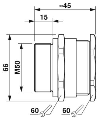 Кабельный ввод-G-ESS-M50-L66L-NTES-S