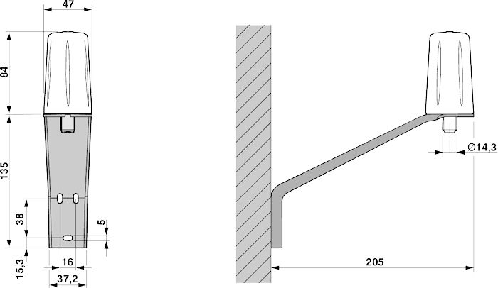 Антенна-TC ANT MOBILE WALL 5M