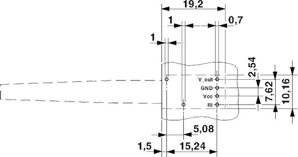 Клеммы для монтажа на печатные платы, для оптоволоконных кабелей-FOPT 2,2-R
