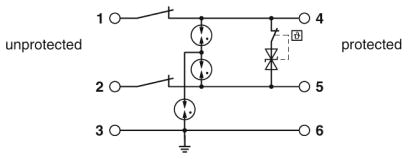 Устройство защиты от перенапряжений-TTC-6P-2-HC-M-24DC-PT-I