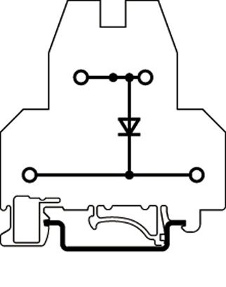 Проходная мини-клемма-MBKKB 2,5-DIO/O-U